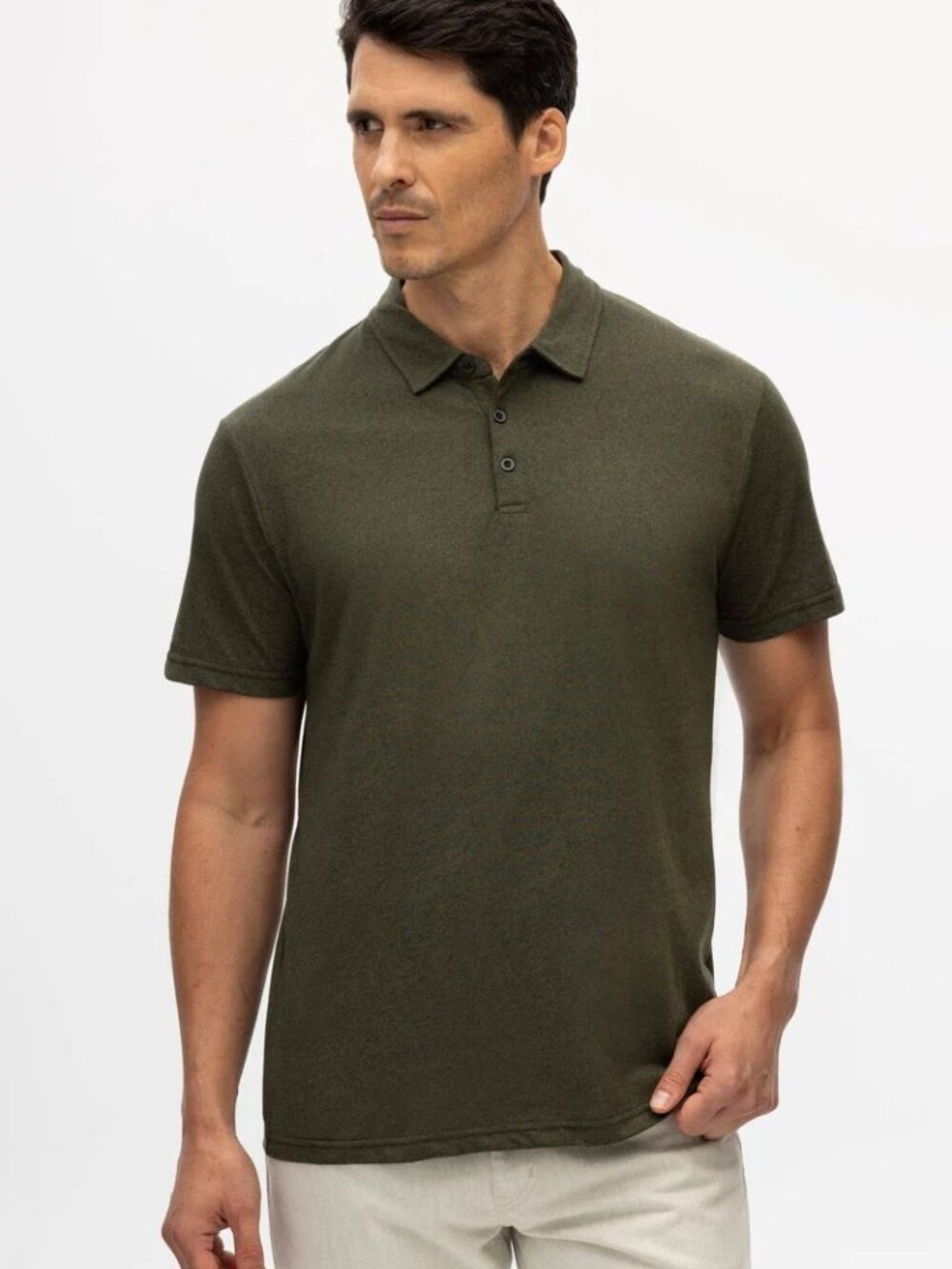 Julian & Mark Olive Short Sleeve Polo